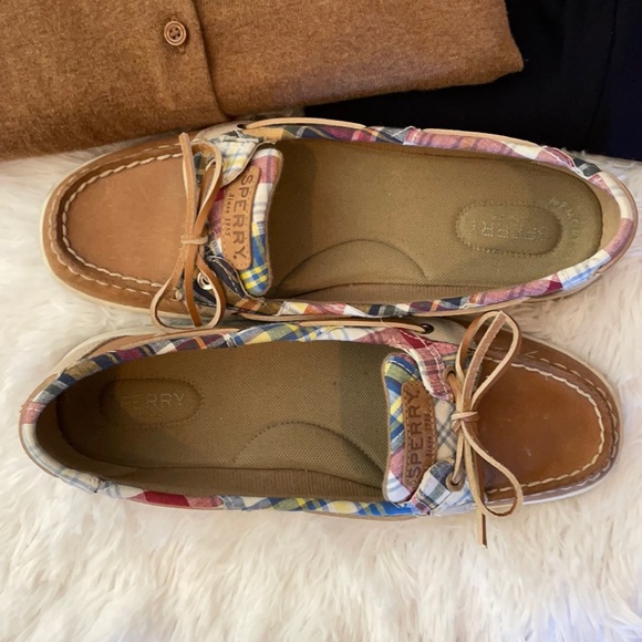 Sperry Angelfish Madras Boat Shoe In 